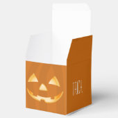 Vierkante pompoen Halloween Favor Box - Trick or t Bedankdoosjes (Geopend)