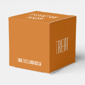 Vierkante pompoen Halloween Favor Box - Trick or t Bedankdoosjes (Achterkant)