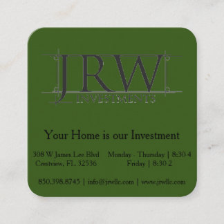 Vierkante QR-coderekaart Vierkante Visitekaartje