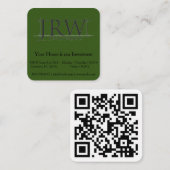 Vierkante QR-coderekaart Visitekaartje (Voorkant / Achterkant)