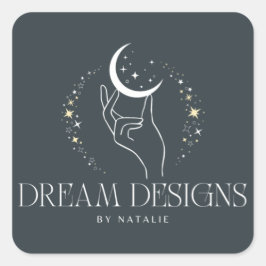 Vierkante Ronde hoek sticker logo