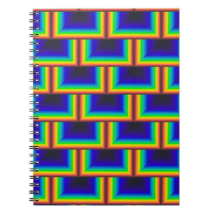 vierkante schalen met zonnespectrum notitieboek