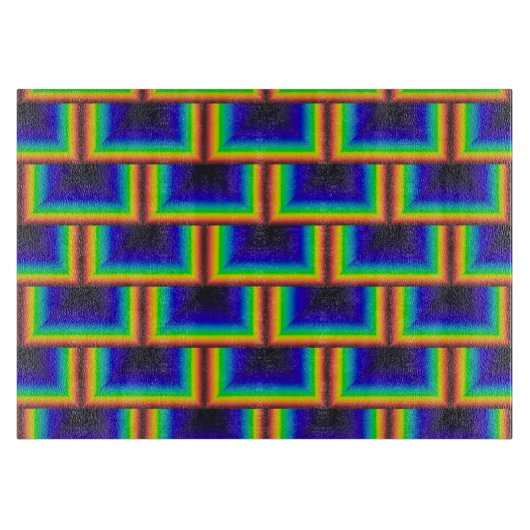 vierkante schalen met zonnespectrum snijplank (Voorkant)