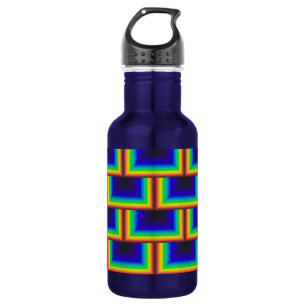 vierkante schalen met zonnespectrum waterfles
