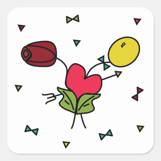 Vierkante sticker (Voorkant)