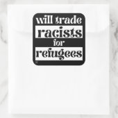 vierkante sticker "END RACISM 2" (Tas)