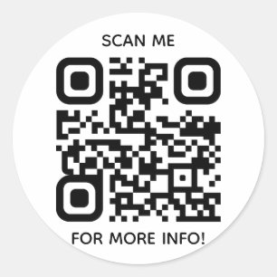 Vierkante sticker met aangepaste QR-code