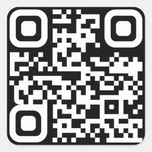 Vierkante sticker met aangepaste QR-code