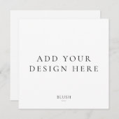 Vierkante uitnodigings Kaart afdrukken (Voorkant / Achterkant)