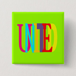 Vierkante Unieknop Button 5,1 Cm