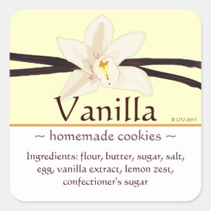  vierkante vanille Stickers