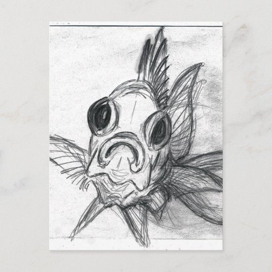 Vierkante vis in je gezicht briefkaart (Voorkant)