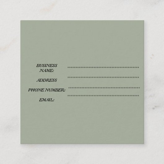 Vierkante visitekaartje (Voorkant)