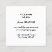 Vierkante visitekaartjes met aangepaste monogram l (Achterkant)