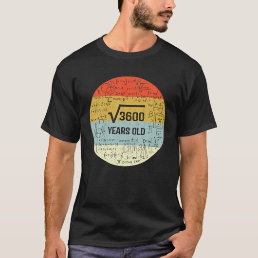 Vierkante voet van 3600 Retrostijl 60 jaar oud 60t T-shirt (Voorkant)