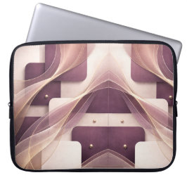 Vierkante vormen AI-kunst Laptop Sleeve