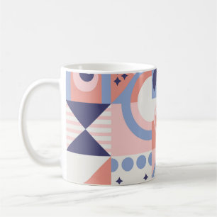 Vierkante vormen: Geometrisch Abstract Mozaïek Koffiemok