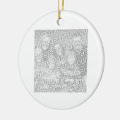 Vierkante witte, afgeronde foto's keramisch ornament (Links)