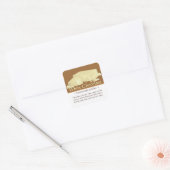 vierkante witte chocolade Stickers (Envelop)