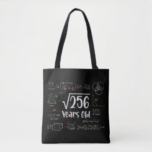 Vierkante wortel van 256 16e verjaardag 16 jaar ou draagtas