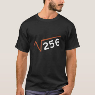 Vierkante wortel van 256 jaar oude Fifn 16 T-shirt