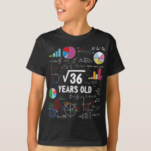 Vierkante wortel van 36 6e verjaardag 6 jaar oude  t-shirt
