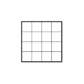 Vierkanten Blanco Aankruisvak Plaid Raster Rubberstempel (Afrduk)