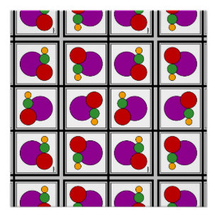 Vierkanten en Cirkel Abstract Perfect Poster