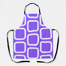Vierkanten in witte en violette werpkussen