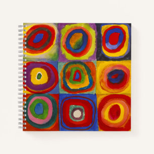 Vierkanten met concentrische cirkels Kandinsky Notitieboek