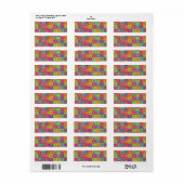 Vierkanten Patroon Etiket (Full Sheet)