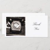 Vierkantige foto - Oude telefoon Bedankkaart (Voorkant / Achterkant)