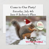 Vierkantje met kermis in sneeuw kaart (Voorkant / Achterkant)