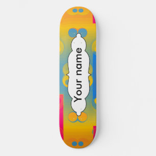 Vierkantjes en cirkels abstract ontwerp skateboard