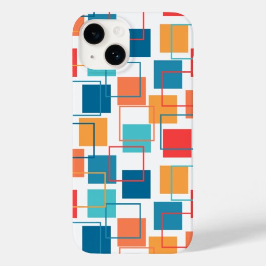 Vierkantjes en contouren Case-Mate iPhone case (Achterkant)