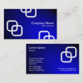 Vierkantjes in elkaar grijpend 3d - Spotlit - Blau Visitekaartje (Voorkant / Achterkant)