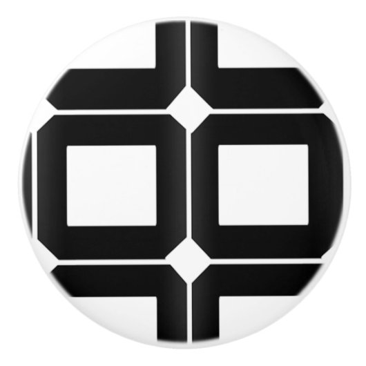 Vierkantjes Keramische Knop (Voorkant)