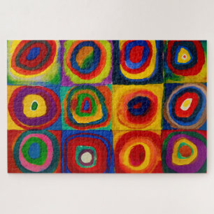 vierkantjes met cirkels, Abstract, Wassily Kandins Legpuzzel