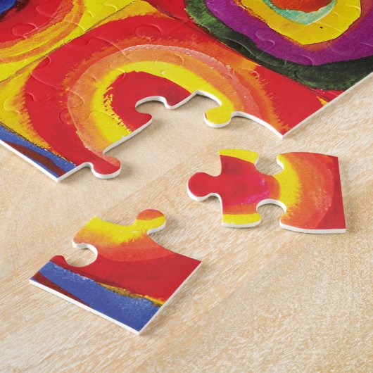 Vierkantjes met concentrische cirkels Hiroaki Taka Legpuzzel (Zijkant)