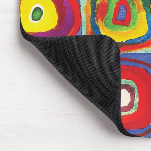 Vierkantjes met concentrische cirkels Hiroaki Taka Muismat (Hoek)