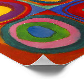 Vierkantjes met concentrische cirkels | Kandinsky  Poster (Hoek)