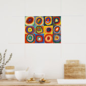 Vierkantjes met concentrische cirkels poster (Keuken)
