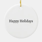 Vierkantjes mocha bruin wit retro Monogram Keramisch Ornament (Achterkant)