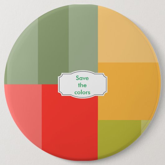 Vierkantjes & rechthoeken ronde button 6,0 cm (Voorkant)