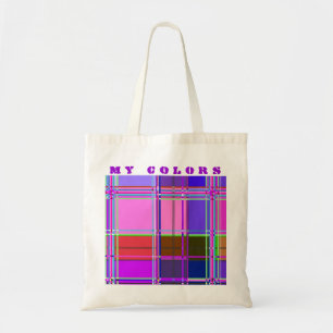Vierkantjes van de Kleur van de stof Tote Bag