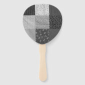  vierkantjes van kleurrijk patchwork handwaaier (Achterkant)