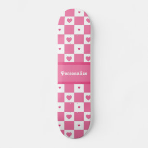 vierkantjes voor de paardenroze en witte haren me skateboard