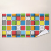 Vierkantjes voor stripstijl badhanddoek (Badhanddoek)