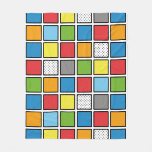 Vierkantjes voor stripstijl fleece deken