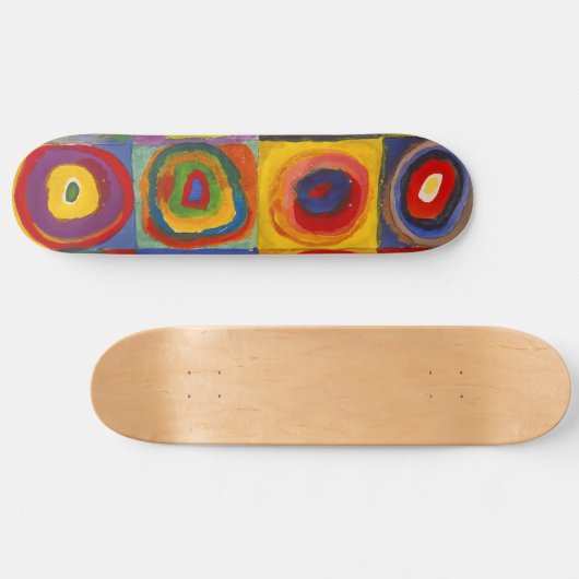 Vierkantjes w Concentrische cirkels 2 | Kandinsky Skateboard (Horizontaal)